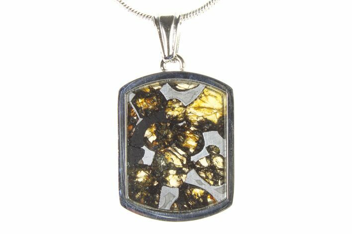 Sericho Pallasite Dog Tag Meteorite Pendant - Kenya #336098
